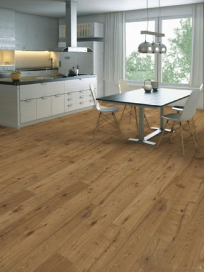 Oljen hrastov ultra rustik parket VERDON v prostoru