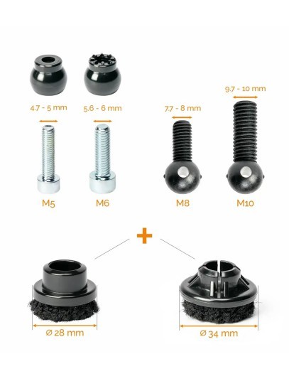POHIŠTVENI DRSNIK SNM Footfixx Threaded M8 28mm